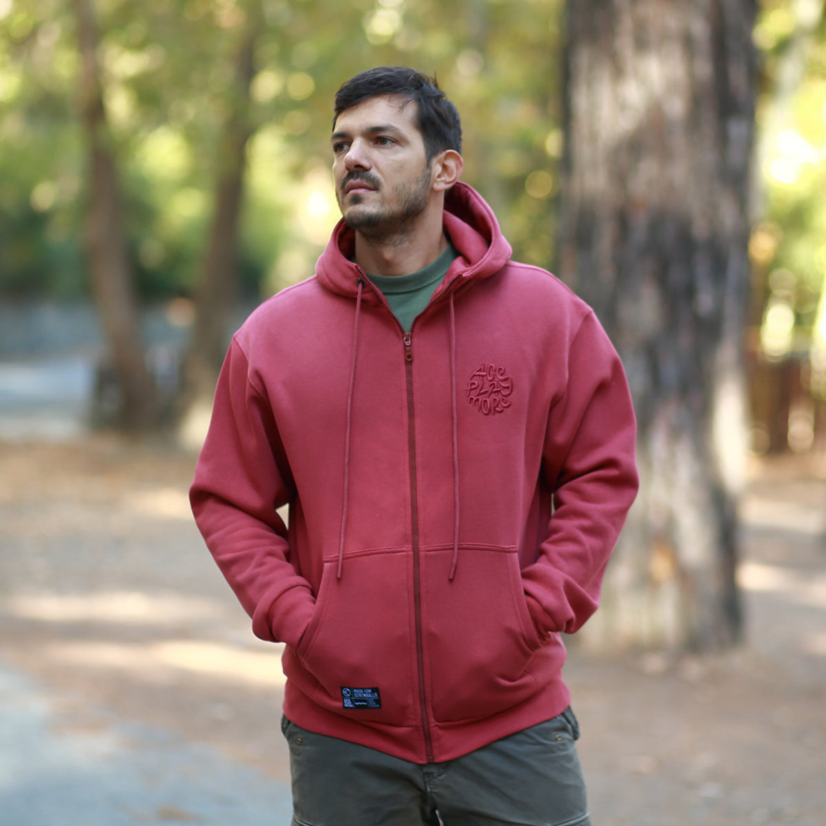 APM Retro Crimson Zip-Up Hoodie – Ace Play More Store Nicosia