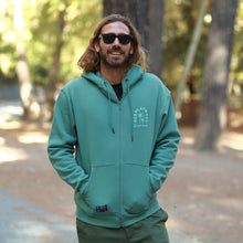 Arches & Palms Seafom Green Zip-Up Hoodie