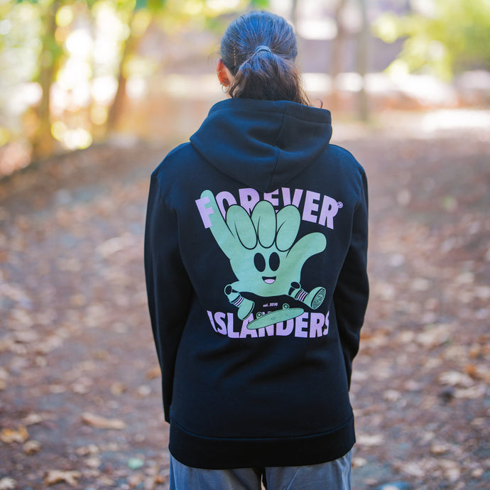 Hang Loose Noir Lilac Hoodie