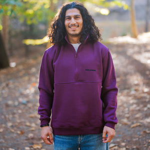 APM Mulberry Jam Half-Zip Sweater