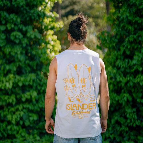 Islander Love White Tank