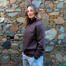 APM Natives Umber Half-Zip Sweater
