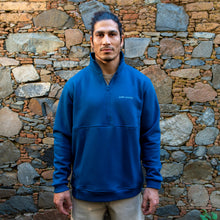 APM Natives Blue Half-Zip Sweater