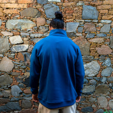 APM Natives Blue Half-Zip Sweater