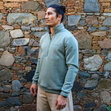 APM Natives Cool Mint Half-Zip Sweater