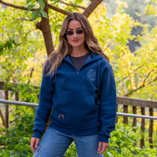 APM Retro Blue Zip-Up Hoodie