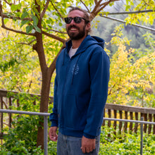 APM Retro Blue Zip-Up Hoodie