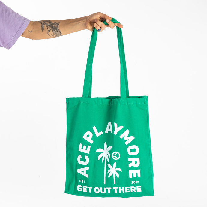 Palms & Mighty Ball Green Tote