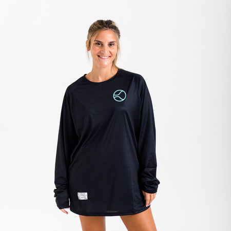 Aerial Black Long Sleeve Sport Tee