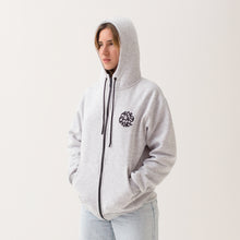 APM Retro Light Grey Melange Zip-Up Hoodie