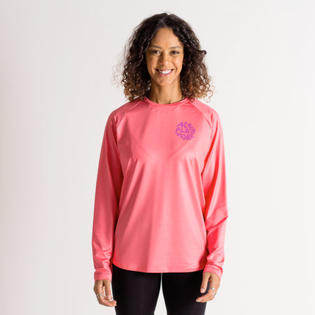APM Retro coral UPF50 Long Sleeve Tee